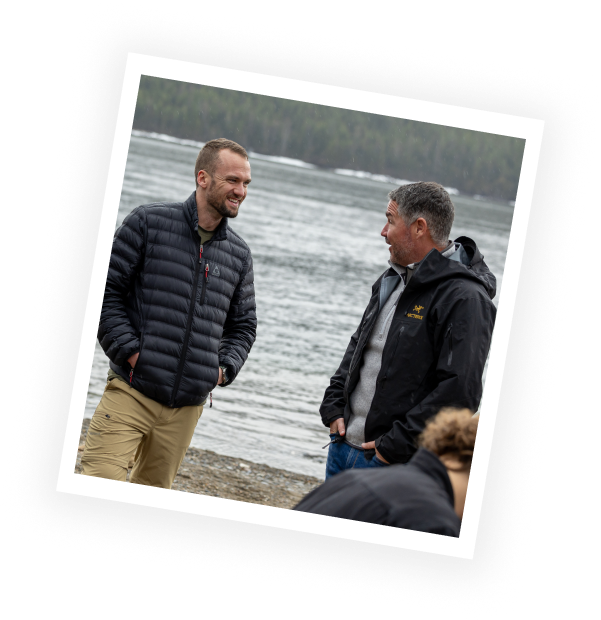 Mark Bradley with attendee at Inner Circle Retreat